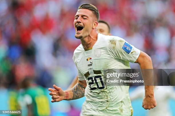 Sergej Milinkovic-Savic da Sérvia during the FIFA World Cup Qatar 2022 match, Group G, between Cameroon and Serbia played at Al Janoub Stadium on Nov...