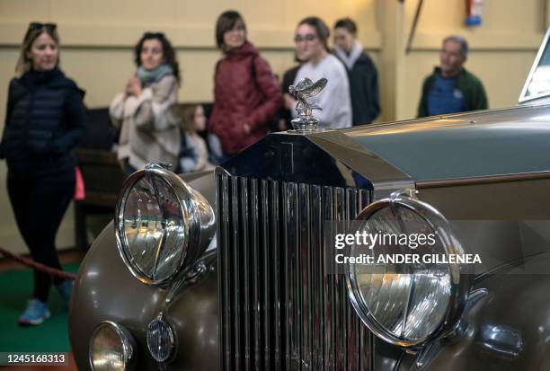 The Rolls Royce's 'Flying lady' symbol is seen on a Phantom IV model at the Torre Loizaga Museum in the Spanish Basque town of Galdames, near Bilbao...