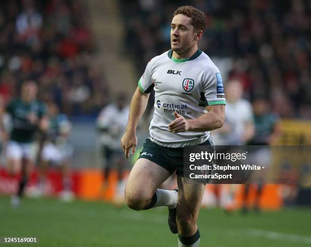 London Irish's Paddy Jackson during the Gallagher Premiership Rugby match between Leicester Tigers and London Irish at Mattioli Woods Welford Road...