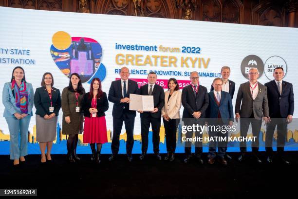 Illustration picture shows the Kiev Investment Forum 2022, at the Brussels city hall, Monday 28 November 2022. The forum will bring together...