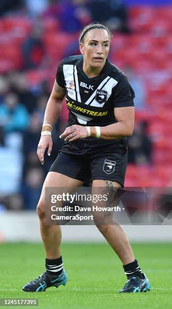 New Zealand's Krystal Rota during Women's Rugby League World Cup Final match between Australia and New Zealand at Old Trafford on November 19, 2022...