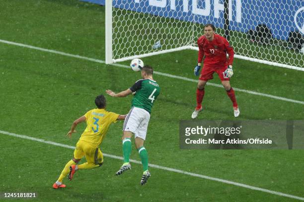 June 2016 - UEFA EURO 2016 - Group C - Ukraine v Northern Ireland - Gareth McAuley of Northern Ireland scores the opening goal -