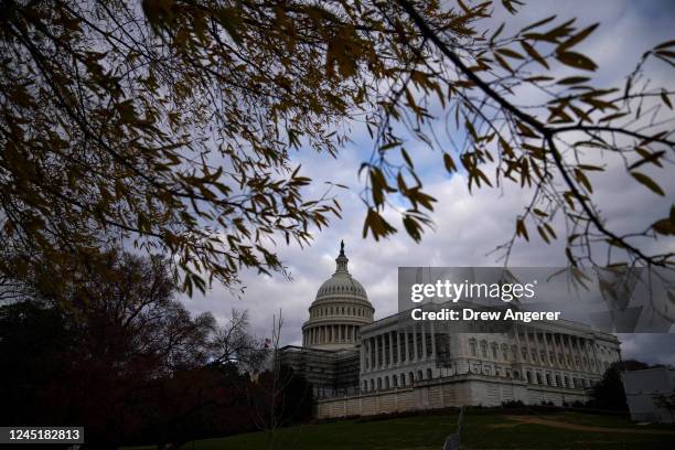 View of the U.S. Capitol building on November 28, 2022 in Washington, DC. Congress returns to Washington this week after a Thanksgiving break....