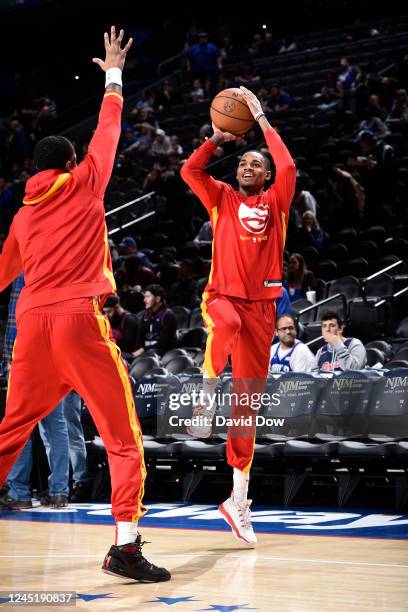 Trae Young Atlanta Hawks Game-Used #11 Red Jersey vs. Philadelphia 76ers on November 28 and