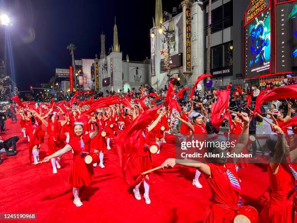 Hollywood, CA Members of the Roundtable of Southern California Chinese American Organizations dancers perform in The 90th anniversary Hollywood...