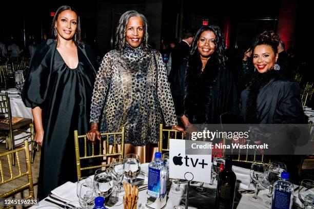 Anika Poitier, Pamela Poitier, Sherri Poitier and Beverly Poitier at The 2022 Gotham Awards held at Cipriani Wall Street on November 28, 2022 in New...