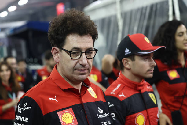 Mattia BinottoMattia Binotto and Charles Leclerc before the Formula 1 Abu Dhabi Grand Prix at Yas Marina Circuit in Abu Dhabi, United Arab Emirates on November 17, 2022.