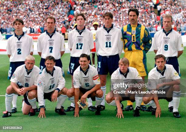 June 1996 - UEFA European Football Championship - Spain v England From left to right, top: Gary Neville, David Platt, Steve McManaman, Darren...