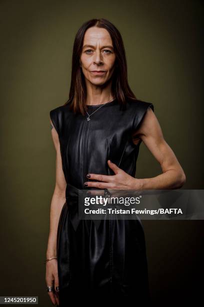Actor Kate Dickie poses for a portrait shoot during the British Academy Scotland Awards at DoubleTree by Hilton on November 20, 2022 in Glasgow,...