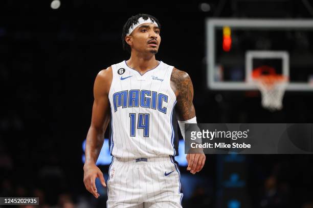 Gary Harris of the Orlando Magic in action against the Brooklyn Nets at Barclays Center on November 28, 2022 in New York City. NOTE TO USER: User...
