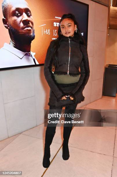 Joy Crookes attends Amazon Music's +44 Present "Stormzy: This Is What I Mean - Live From Queen Elizabeth Hall" on November 29, 2022 in London,...