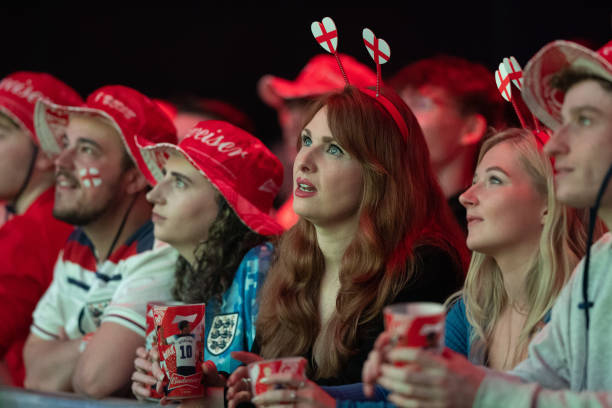 GBR: Fans Watch England-Wales World Cup Match At BUDX-FIFA Fan Festival London