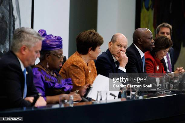 Mathias Cormann, Secretary-General of the Organisation for Economic Co-operation and Development , Ngozi Okonjo-Iweala, Director-General of the World...