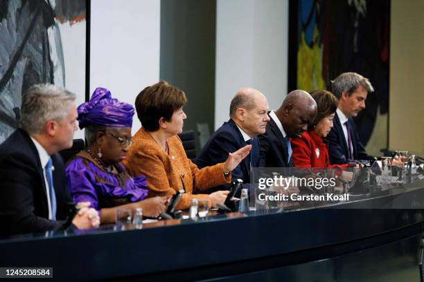 Mathias Cormann, Secretary-General of the Organisation for Economic Co-operation and Development , Ngozi Okonjo-Iweala, Director-General of the World...