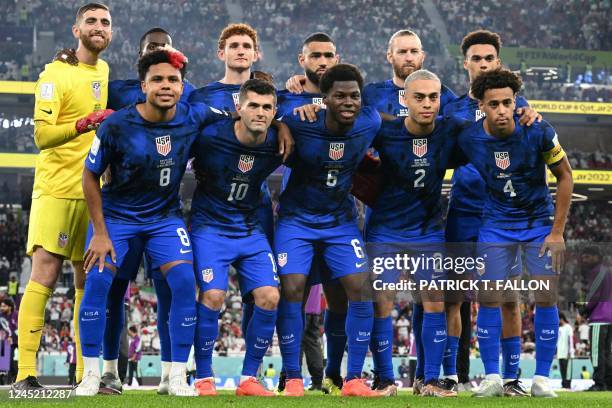 S midfielder Weston McKennie, USA's forward Christian Pulisic, USA's midfielder Yunus Musah, USA's defender Sergino Dest, USA's midfielder Tyler...