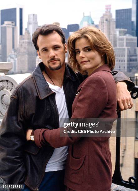 Central Park West. . A CBS television primetime soap opera. Premiere episode broadcast September 13, 1995. Pictured left to right, Tom Verica ;...