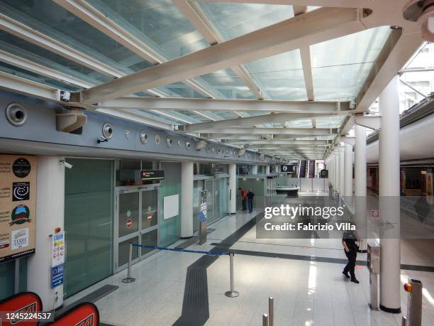 The empty arrivals hall in Catania airport on June 04, 2020 in Catania, Italy. Many Italian businesses have been allowed to reopen, after more than...