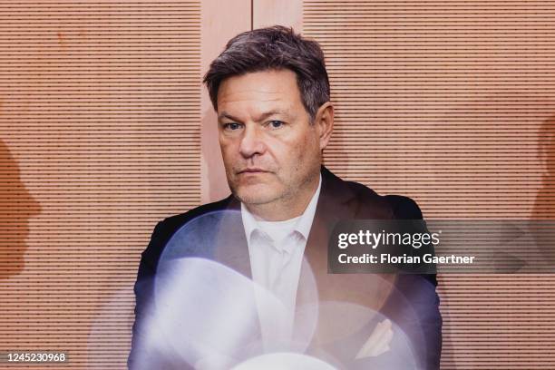 Robert Habeck, German Minister for Economy and Climate Protection and Vice Chancellor, is pictured during the weekly cabinet meeting on November 30,...