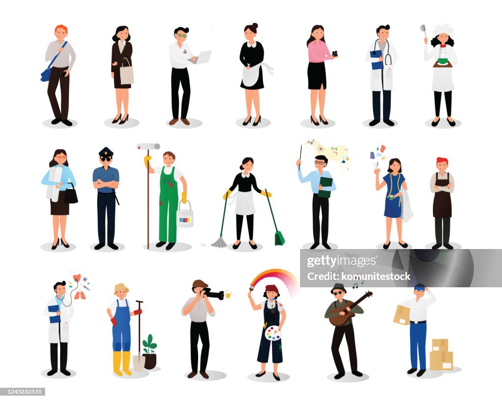 Current Occupation Collection Of Men And Women People Of Various Different Occupations ...