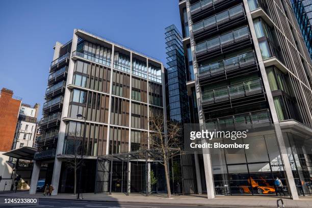 The One Hyde Park development, containing apartments owned by sanctioned Russians, in London, UK, on Monday, March 28, 2022. A swath of Londons...