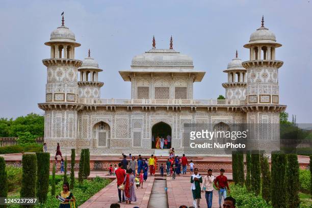 Mausoleum of Itmad-ud-Daulah's tomb in Agra, Uttar Pradesh, India, on May 04, 2022. The Tomb of Itimad-ud-Daulah was built between 1622 and 1628 and...