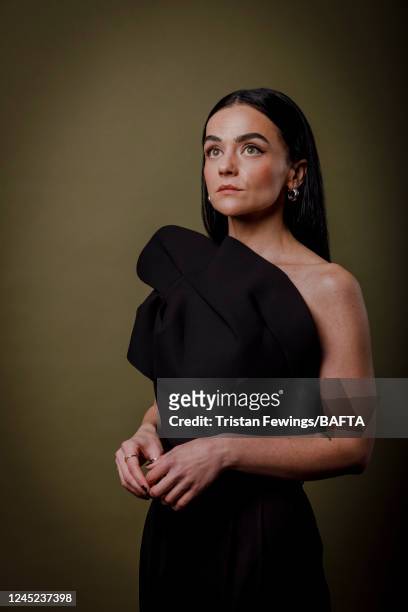 Actor Hayley Squires poses for a portrait shoot during the British Academy Scotland Awards at DoubleTree by Hilton on November 20, 2022 in Glasgow,...
