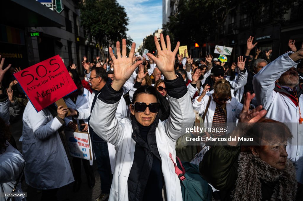 Health Care Riots Health care workers protesting during a demonstration where hundreds ...