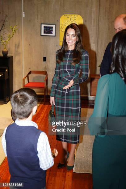 Prince William, Prince of Wales and Catherine, Princess of Wales meet with Mayor Michelle Wu at City Hall on November 30, 2022 in Boston,...