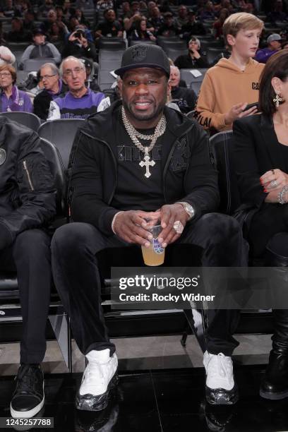 Cent attends the Sacramento Kings game against the Indiana Pacers on November 30, 2022 at Golden 1 Center in Sacramento, California. NOTE TO USER:...