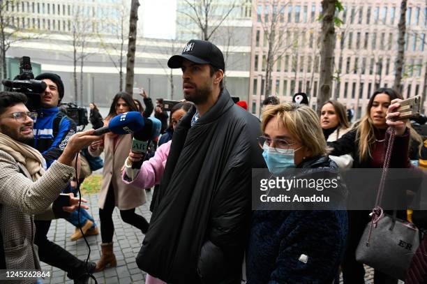 Gerard Pique in the Court of First Instance and Family No. 18 of Barcelona where is ratifying the separation lawsuit and the agreement on the custody...
