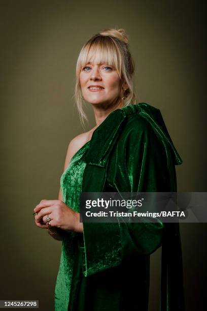 Radio DJ and television presenter Edith Bowman poses for a portrait shoot during the British Academy Scotland Awards at DoubleTree by Hilton on...
