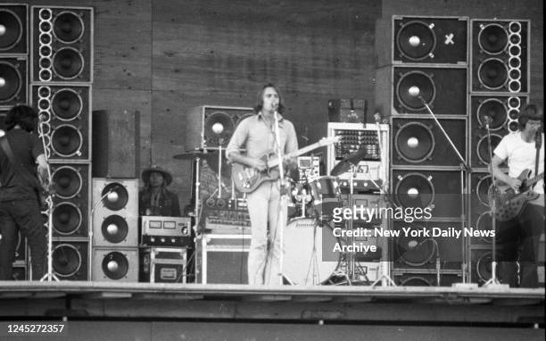 July 28: July 28, 1973. General views of concert goers and the scene at The Summer Jam at Watkins Glen rock festival at Watkins Glen, New York. The...