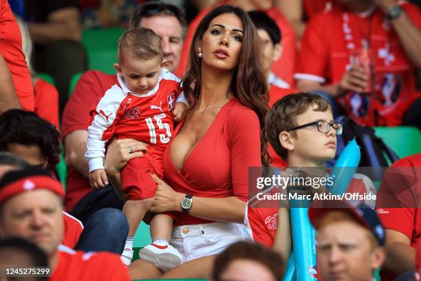 June 2016 - UEFA EURO 2016 - Round of 16 - Switzerland v Poland - Erjona Sulejmani, Wife of Switzerland’s Blerim Dzemaili -