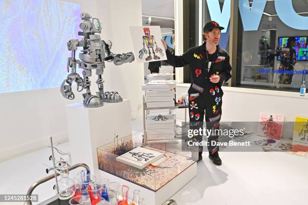 Philip Colbert attends the unveiling of his Lobstar Bots, on view at Phillips' London galleries in Berkeley Square until 14 December, on December 1,...