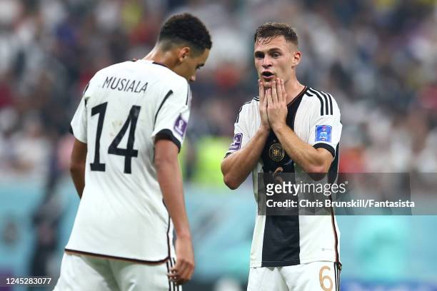 Joshua Kimmich of Germany reacts during the FIFA World Cup Qatar 2022 Group E match between Costa Rica and Germany at Al Bayt Stadium on December 1,...