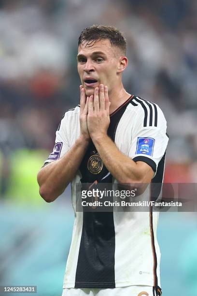 Joshua Kimmich of Germany reacts during the FIFA World Cup Qatar 2022 Group E match between Costa Rica and Germany at Al Bayt Stadium on December 1,...