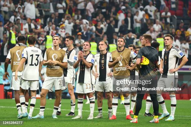 Germany applaud the fans at the end of the FIFA World Cup Qatar 2022 Group E match between Costa Rica and Germany at Al Bayt Stadium on December 1,...
