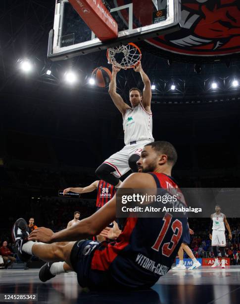 Johannes Voigtmann, #77 of EA7 Emporio Aramani Milan in action during the 2022-23 Turkish Airlines EuroLeague Regular Season Round 11 game between...