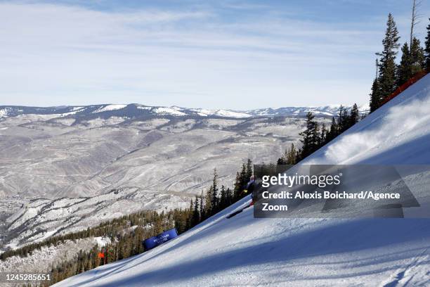Travis Ganong of Team United States in action during the Audi FIS Alpine Ski World Cup Men's Downhill Training on December 1, 2022 in Beaver Creek,...