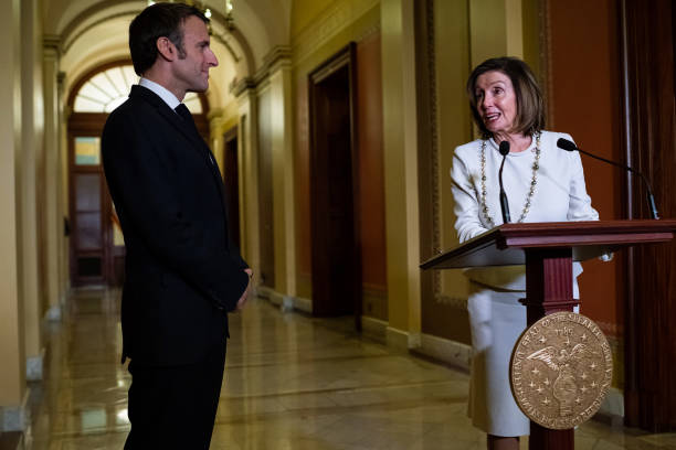 DC: House Speaker Pelosi Meets French President Macron
