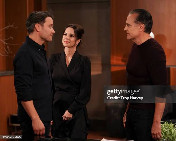 Episode 15104 - "General Hospital" airs Monday - Friday, on ABC . DOMINIC ZAMPROGNA, KELLY MONACO, MAURICE BENARD