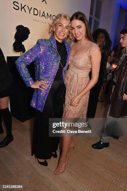 Anastasia Webster and Amber Le Bon attend the launch of the Stephen Webster x Skydiamond collection, created using the world's first carbon negative...