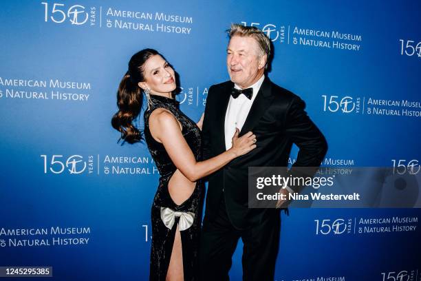 Hilaria Baldwin and Alec Baldwin at The Museum Gala held at the American Museum of Natural History on December 1, 2022 in New York City.