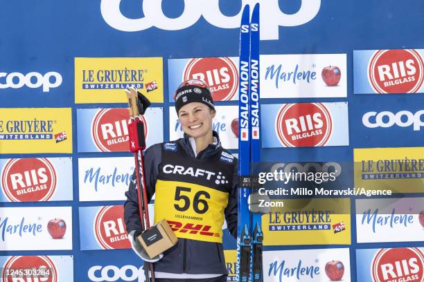 Jessie Diggins from USA takes 1st place during the FIS Cross Country World Cup Men's and Women's 10 km individual on December 2, 2022 in Lillehammer,...