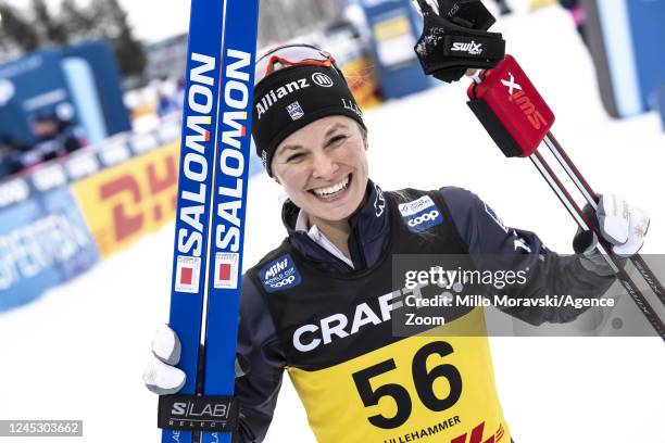 Jessie Diggins from USA takes 1st place during the FIS Cross Country World Cup Men's and Women's 10 km individual on December 2, 2022 in Lillehammer,...