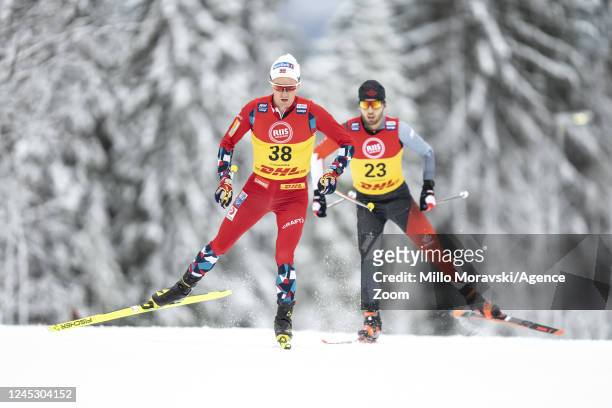 Didrik Toenseth of Team Norway takes 2nd place during the FIS Cross Country World Cup Men's and Women's 10 km individual on December 2, 2022 in...