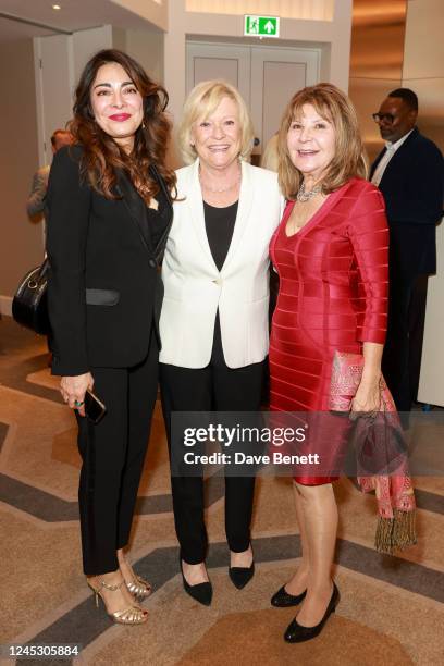 Ramita Navai, Sue Barker and guest attend the Women In Film & Television Awards 2022 at London Hilton on December 2, 2022 in London, England.