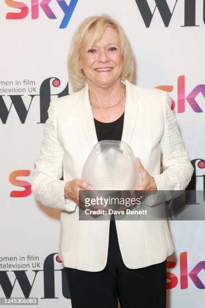 Sue Barker winner of The EON Productions Lifetime Achievement Award attends the Women In Film & Television Awards 2022 at London Hilton on December...