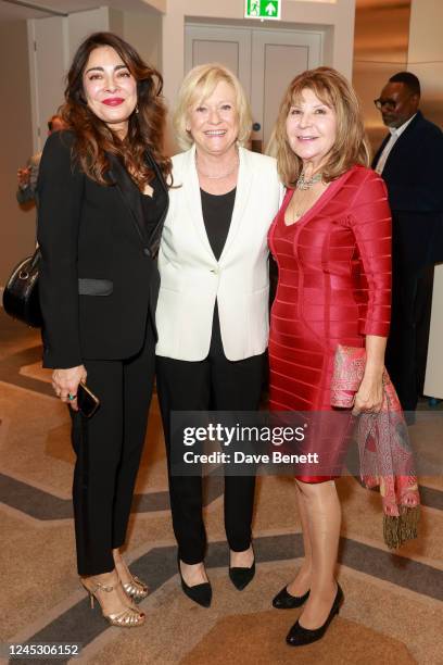 Ramita Navai, Sue Barker and guest attend the Women In Film & Television Awards 2022 at London Hilton on December 2, 2022 in London, England.