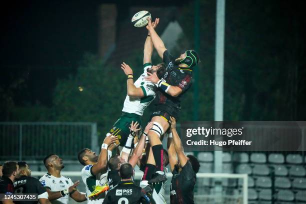 Toby SALMON of Rouen Normandie Rugby during the Pro D2 match between Rouen and Montauban on December 2, 2022 in Rouen, France.